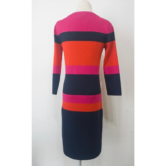 Grace Dresses Colorblock Knit Dress sz M work office weekend wear modern - Picture 2 of 3